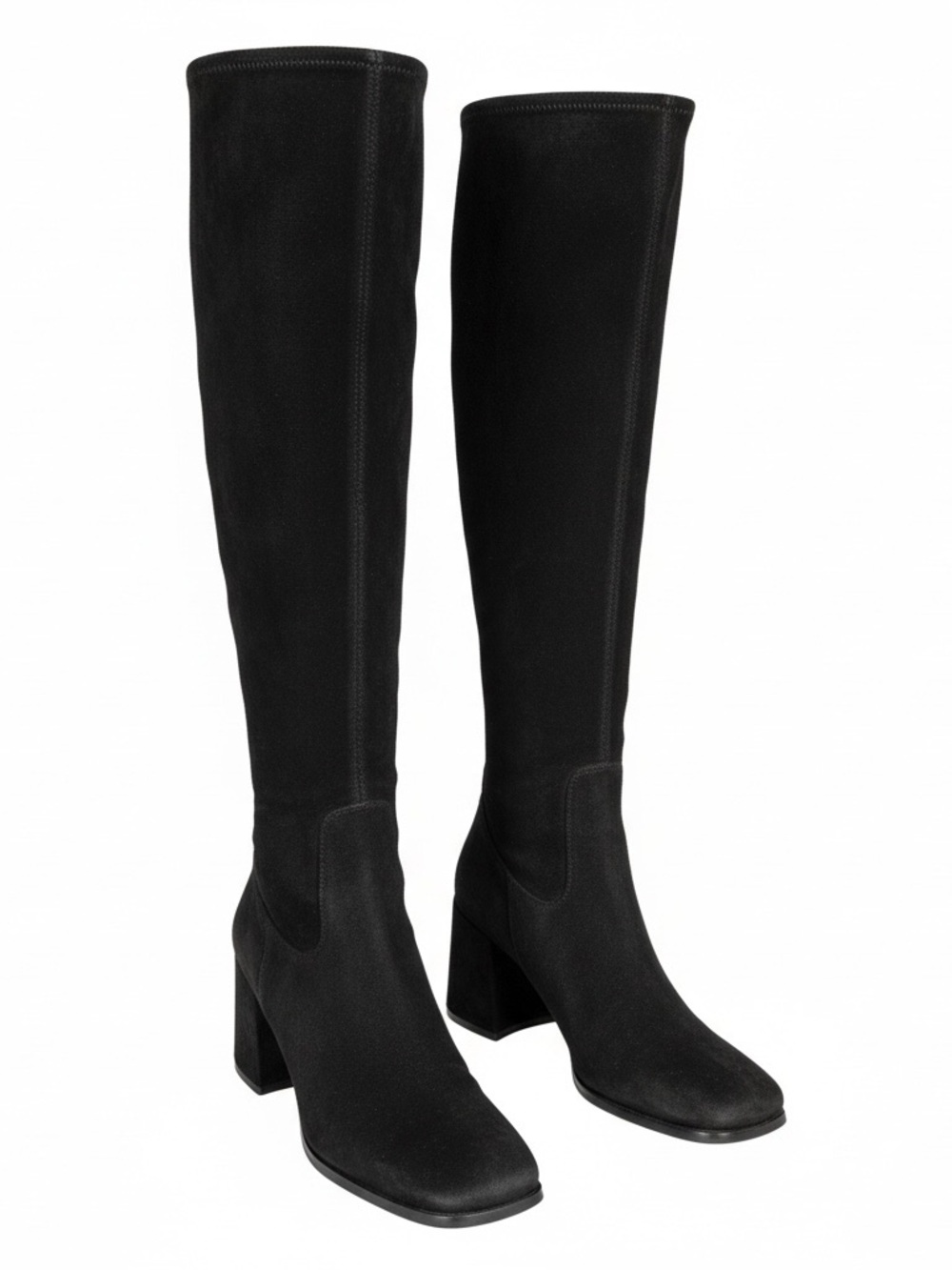 Jeffrey Campbell Black Over-the-Knee Block Heel BootsNWOT
